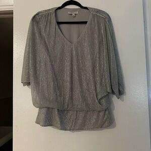 Chaus Silver Dolman Sleeve Blouse